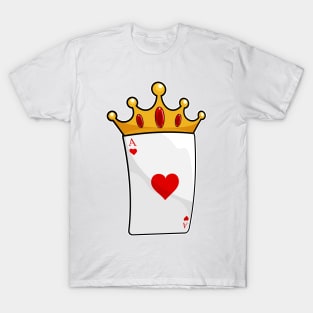 Hearts Ace with Queen Crown T-Shirt